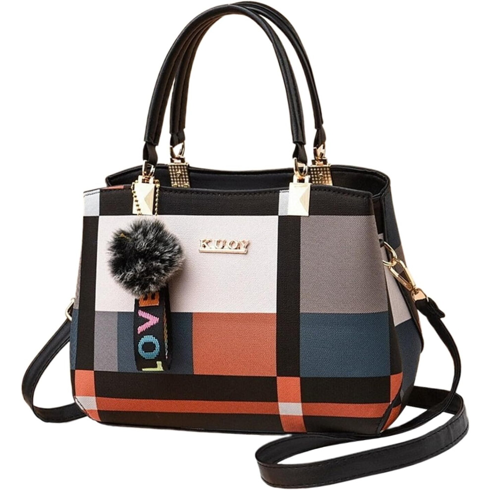 (Black) Women Shoulder Bag | Zipper Tote Shoulder Bags | Women Hobo Shoulder Bags with Adjustable Strap for Home, Dorm, Travel, Hotel, Apartment
