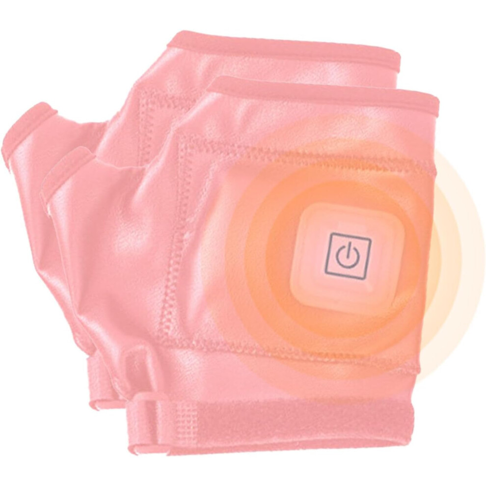 (S, ) Work Touchscreen Gloves For Winter,Rechargeable Heated Gloves | Touchscreen Gloves Adjustable Temperature Control Fingerless Gloves For Gami Pink