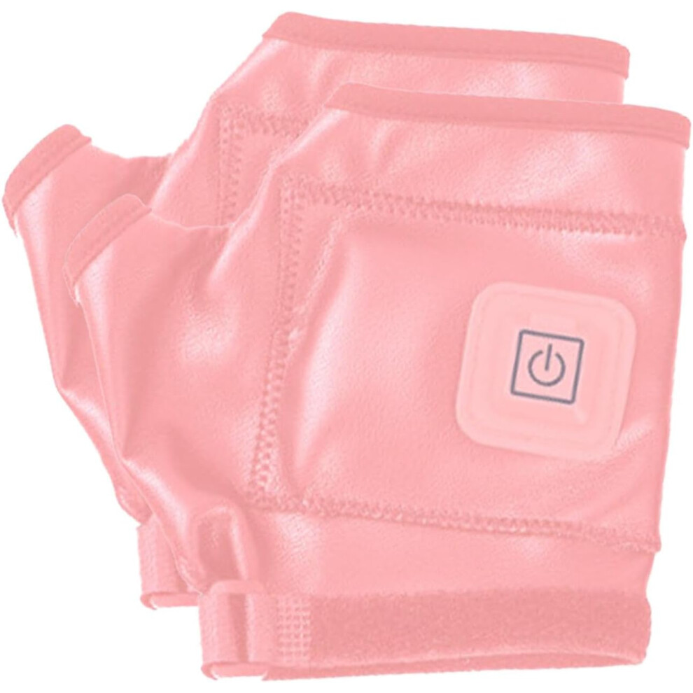 (M, ) Work Touchscreen Gloves For Winter,Rechargeable Heated Gloves | Touchscreen Gloves Adjustable Temperature Control Fingerless Gloves For Gami Pink