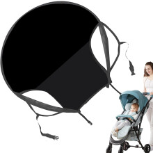 (Black full hooded mosquito net) Stroller Cover for Sun - Dustproof Stroller Sun Shade Extender | Waterproof Baby Accessories for Outdoor Travel Jogging Hiking Park Shopping Picnic