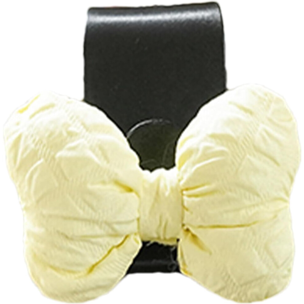 (Yellow) Car Seat Hooks for Headrest | Bow Design High Load-Bearing Multi-Purpose Hanger for Car | Portable Stable Storage Interior Accessory for Bags