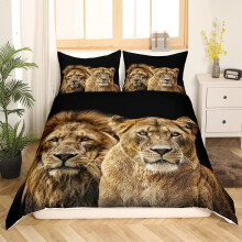 (Multi 10, Double(No Comforter)) Wolf Bedding Set Safari Animals Comforter Cover Misty Mountain Duvet Cover Set For Kids Boys Girls Exotic Wildlife Trippy Woods Nature Quilt Cover Wit