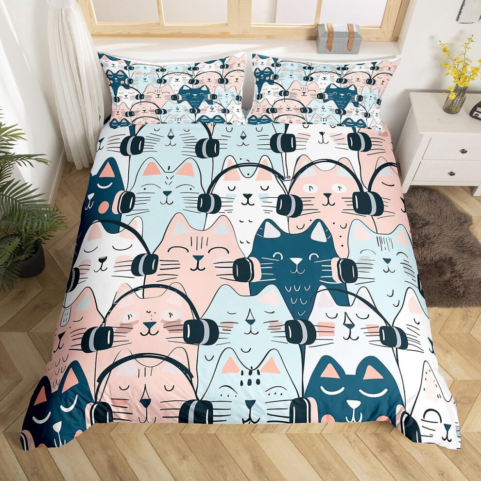 (Multi 03, King(No Comforter)) Cartoon Rooster Kids Double Duvet Cover,Cute Chicken Hen Bedding Set,Plant Flowers Decor Comforter Cover for Kids Boys Girls Teens Bedroom Decor