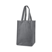 True 4 Bottle Non Woven Tote grey