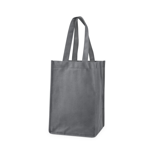 True 4 Bottle Non Woven Tote  grey