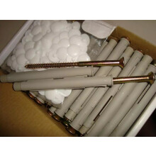 Frame & Window Screw Fixings M10 x 100mm + Nylon Masonry Plugs & caps