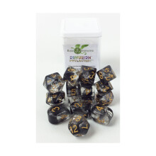 Roll 4 Initiativ Polyhedriska trningar - Phylactery Arch'd d4:s med vita siffror (15)