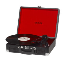 Halfautomatische draaitafel Denver - Zwart - USB digitalisering - 33/45/78 toeren/min