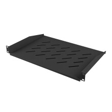 Lanberg AK-1008-B shelf for 19‘' racks 450/600/800mm (1U 483x315mm load capacity up to 20kg) black