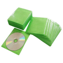 HAPLIVES Capas para CD/DVD/BluRay Capa plstica de recarga dupla face para pastas de armazenamento de CD e DVD, pacote com 100 (verde)