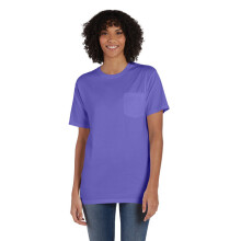 Uniseks 5,5 oz. Garmentgeverfd T-shirt van 100% ringgesponnen katoen met zak L LAVENDEL