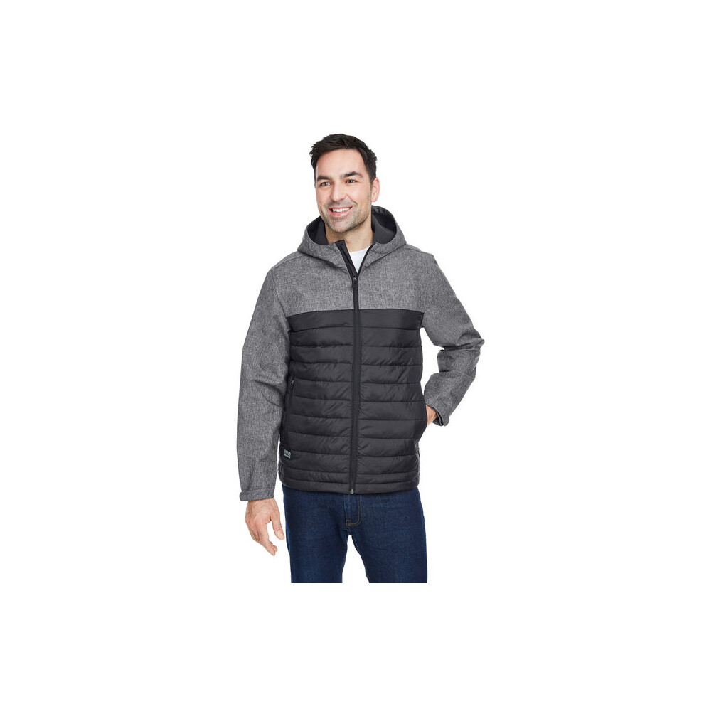 Veste softshell     capuche Pinnacle Puffer Body pour homme - Noir - S (D0102H78MM2)