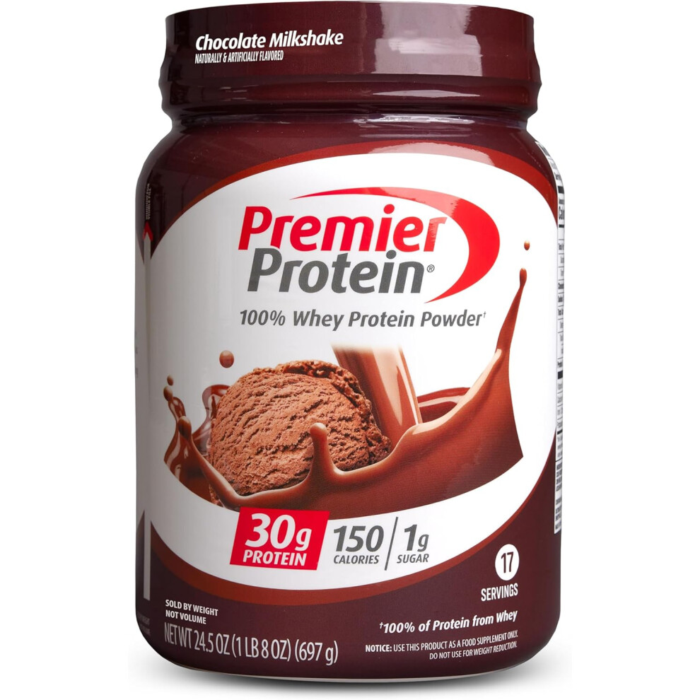 Premier Protein, 100% Whey Protein Powder, Chocolate Milkshake, 1 lb 8 oz (697 g)