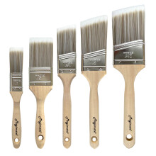 Magimate Paint Brushes Set Sash Brushes Soft Tapered Filament Wood Stain Brushes for Walls Cabinets and Fences Pack of 5