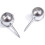 JAM PAPER Colorful Push Pins - Round Head Map Thumb Tacks - Silver PushPins - 100/Pack 5