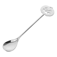 (As show, One size) Stainless Steel Mixing Spoon Coffee Stirrer Spoon With Pumpkin Head Stainless Steel Dessert Spoon