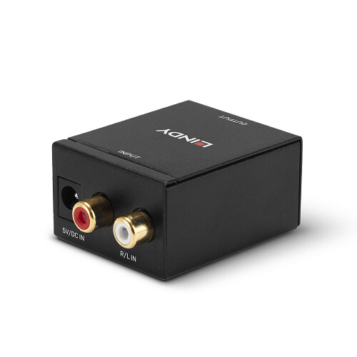 LINDY Convertidor de audio analógico a digital (2x RCA) 24-bit / 48Khz 1