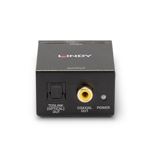 LINDY Convertidor de audio analógico a digital (2x RCA) 24-bit / 48Khz 2