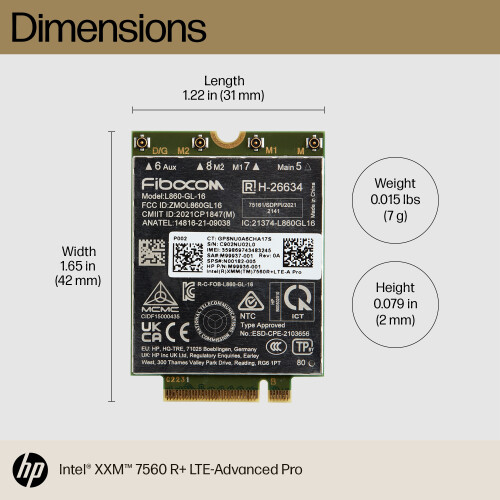 HP HP XMM 7560 R+ LTE-Advanced Pro WWAN 2