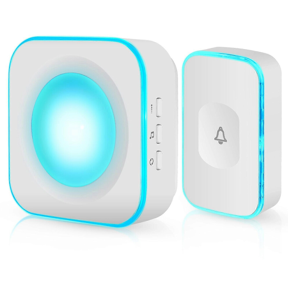 (As Show, One Size) Door Chime Door Bell Ring Doorbell Wireless Battery Powered Door Ringer Wireless Doorbells For Home 6974185863559