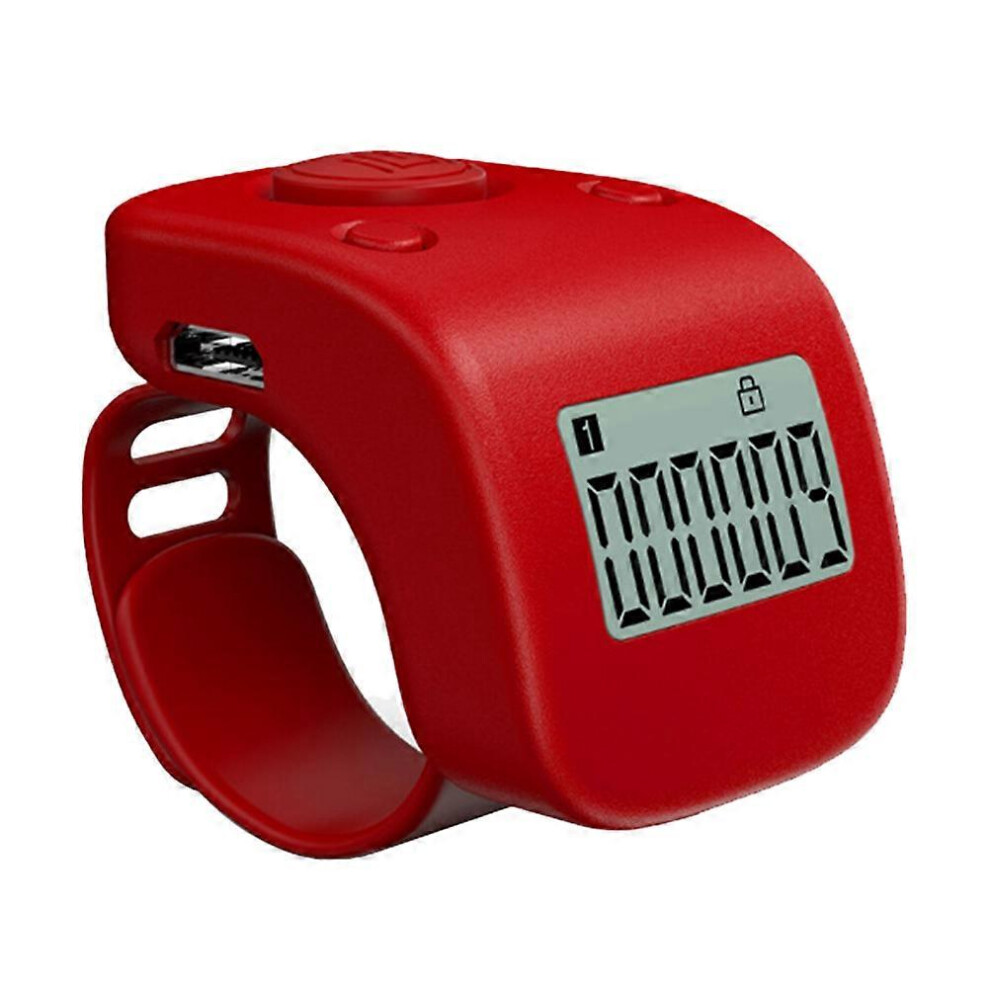 (As show, One size) Rechargeable Finger Counter Digital Tally Counter Finger Digital Clicker Counter