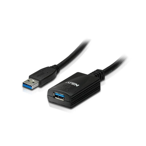 USB 3.0 Kabel USB A hona - USB A hane 5 m Svart