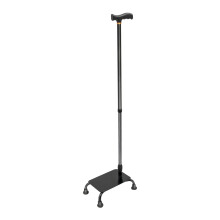 Adjustable Height Telescopic Aluminum Alloy Anti Slip 4 Legged Cane