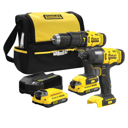 STANLEY Perceuse visseuse à percussion - STANLEY FATMAX - V20 - 2 outils - 2 batteries 2Ah - 18V