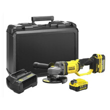 Amoladora inalámbrica - 18V - STANLEY FATMAX V20 - SFMCG400M2K-QW - 125mm - 2 baterías de 4 Ah + cargador de 2 A