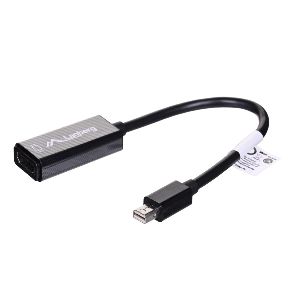 Lanberg Schwarz Mini Displayport Adapterkabel 20Cm Stecker Auf Hdmi Buchse Ad-0005-Bk Bis Zu 1080P- Kompat. Apple Thunderbolt - Bild 6