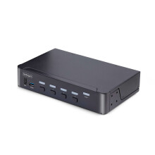 StarTech.com 4-Port DisplayPort 1.4 KVM Switch, 8K 60Hz / 4K 144Hz, 2x USB 3.0 Ports, 4x USB 2.0 Ports, Hotkey Switching