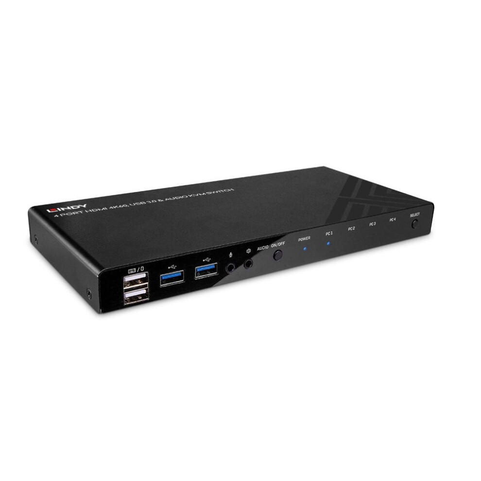 Lindy - Kvm / Audio / Usb Switch - Hdmi 4K60, Usb 3.0 - 4 Ports 4002888393133