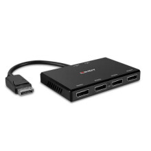 Hub DisplayPort 1.2 - Lindy - 4 Porttia - Musta - DisplayPort-liitin - MST Hub