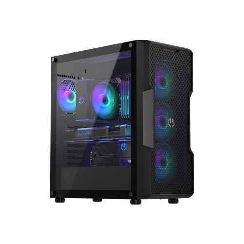 Case PC - Endorfy - Regnum 400 ARGB - Raffreddamento ottimale - Design moderno - Colore nero