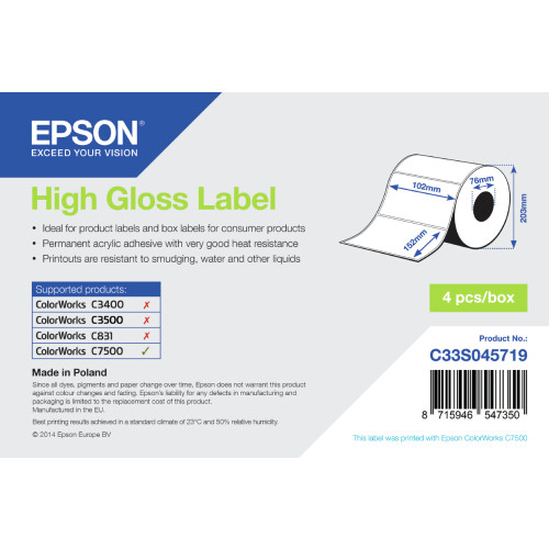 Epson EPSON HG 102MM X 152MM, 800 (C33S045719)