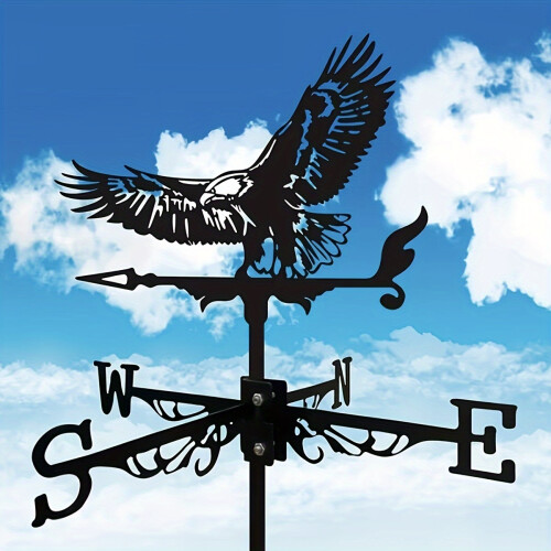 [Rust Proof Eagle Wind Vane] Flying Eagle Wind Vane, Rust Proof Iron, Ground Insertion Decoration, 1