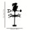 Charming Metal Rabbit Weathervane with Rust-Proof Coating – Black Silhouette Design 1