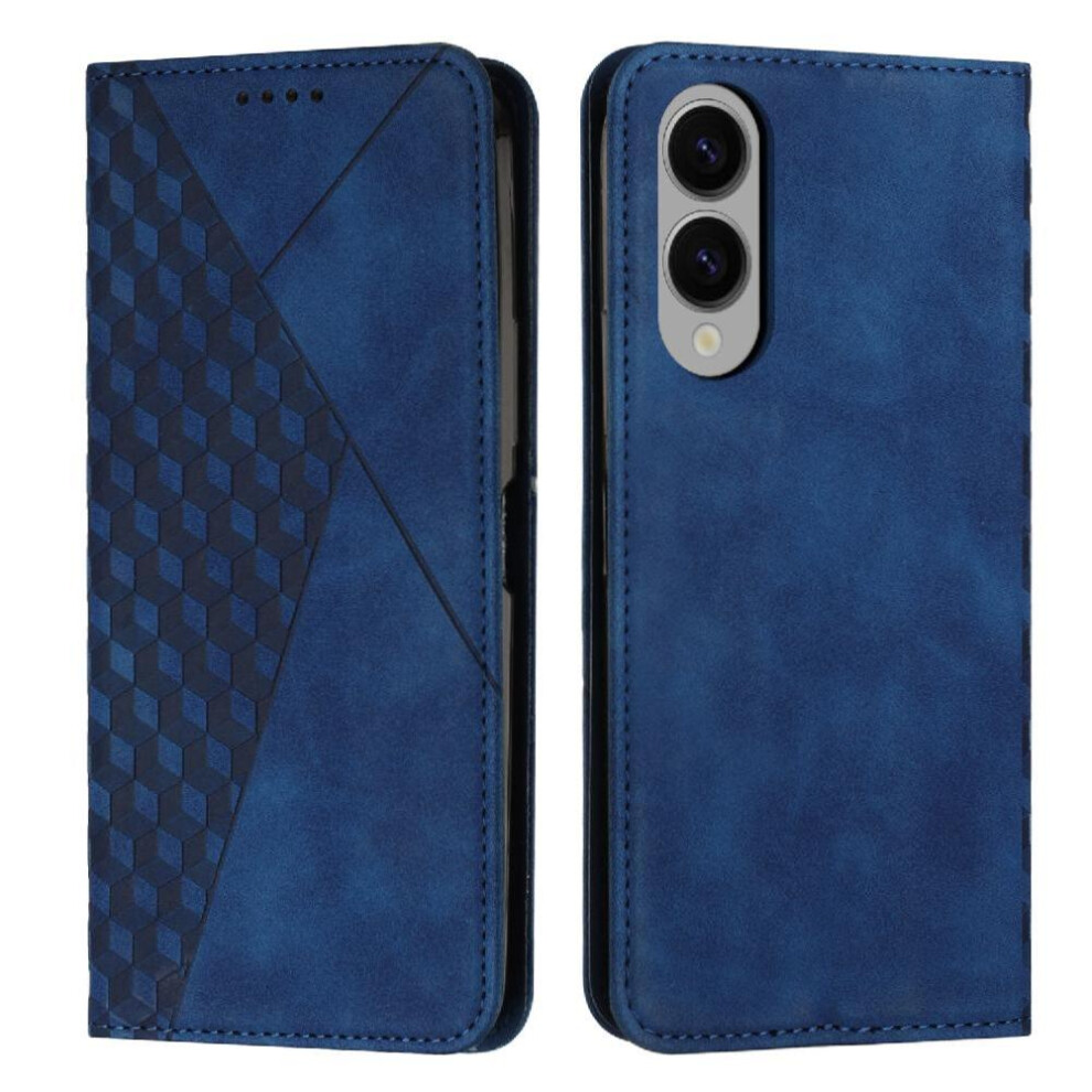 (Blue) Flip Case For Samsung Galaxy S25 Edge Pu Leather Kickstand Card Insertion Wallet Blue 764544176675