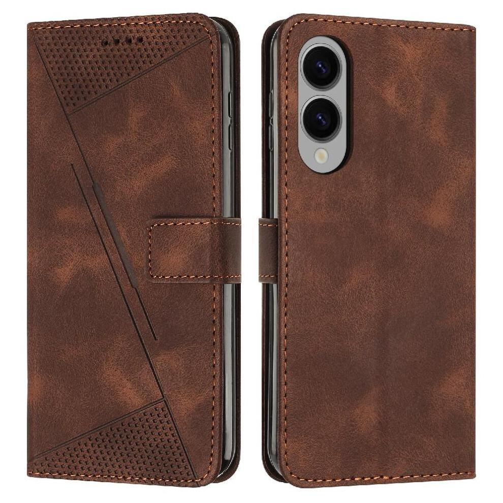 (Brown) Flip Case For Samsung Galaxy S25 Edge Kickstand Card Insertion Wallet Pu Leather Brown 764544176866