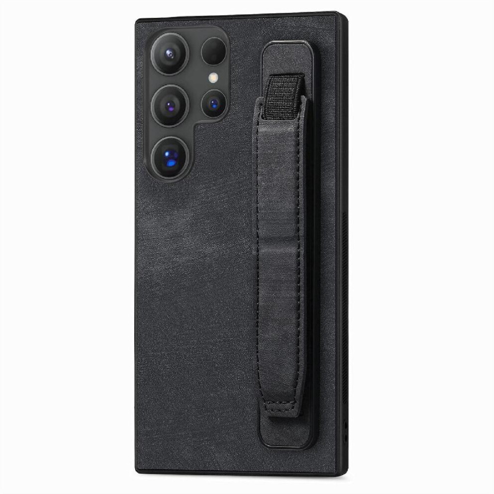 (Black) Case For Samsung Galaxy S25 Ultra Retro Lightweight Shockproof Wrist Strap Black 764544177276