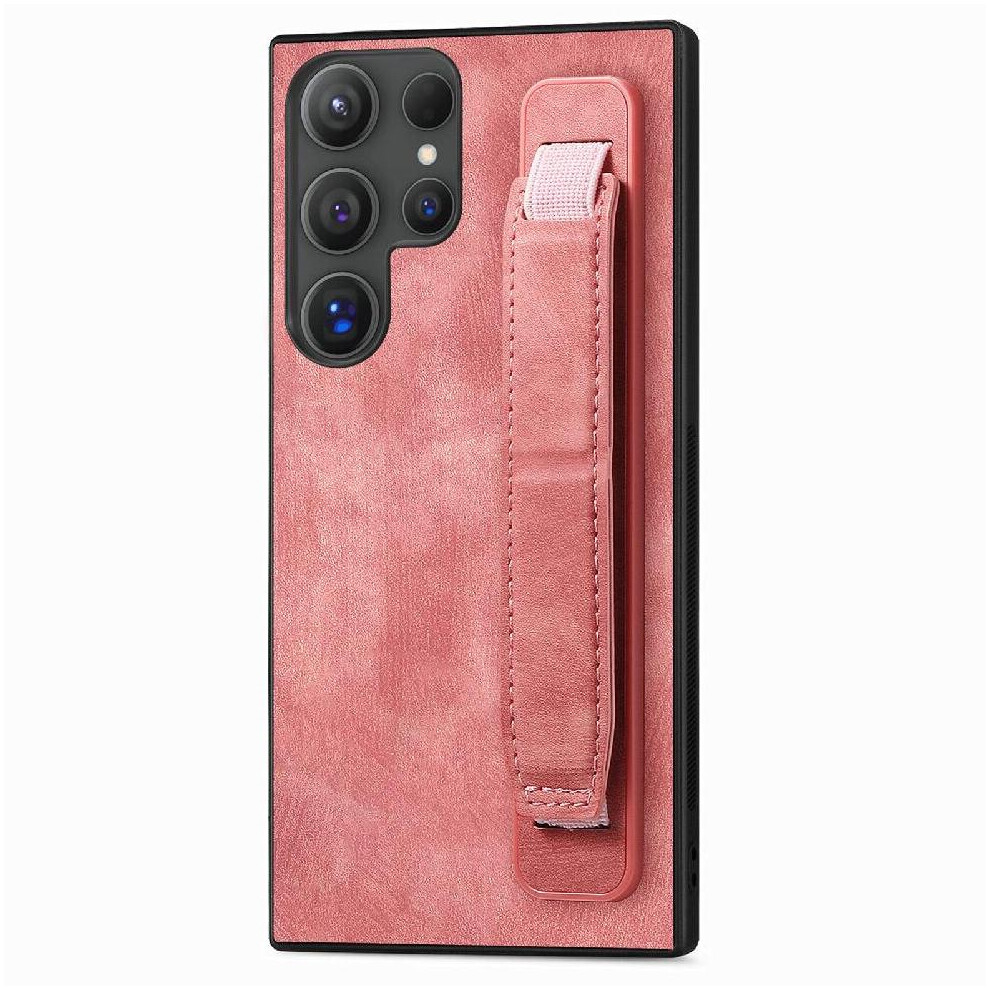 (Pink) Case For Samsung Galaxy S25 Ultra Retro Lightweight Shockproof Wrist Strap Pink 764544177269