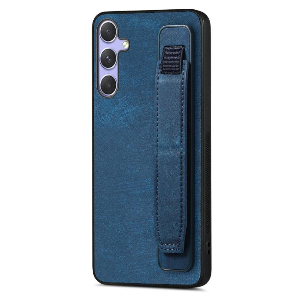 (Blue) Case For Samsung Galaxy S25 Wrist Strap Lightweight Retro Shockproof Blue 764544177412