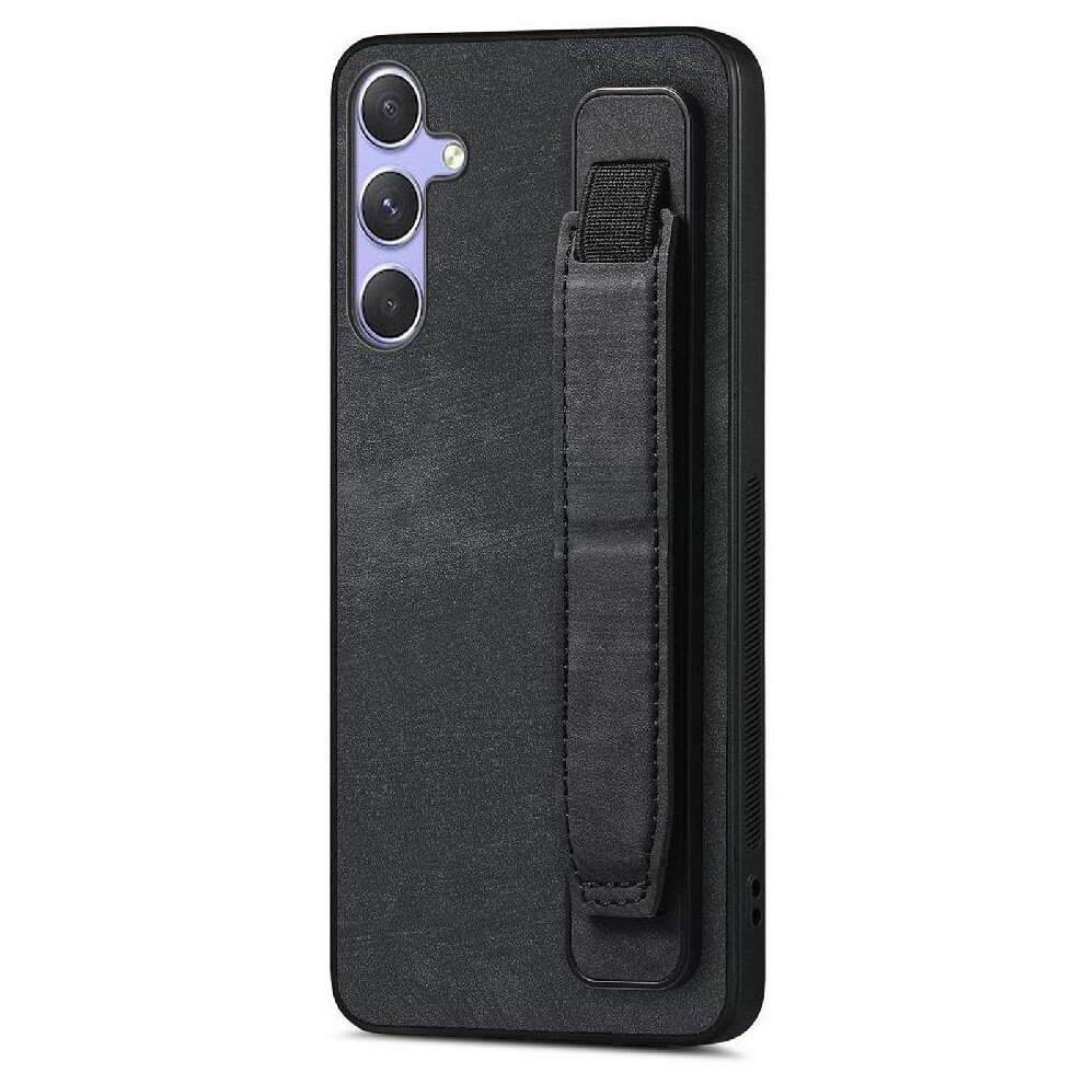 (Black) Case For Samsung Galaxy S25 Wrist Strap Lightweight Retro Shockproof Black 764544177399