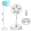 Portable Foldable Telescopic Fan 7200mAh USB Rechargeable Standing 3