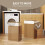 Homcom HOMCOM Laundry Hamper with Removable Washable Liner Bag, Brown 5