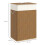 Homcom HOMCOM Laundry Hamper with Removable Washable Liner Bag, Brown 2
