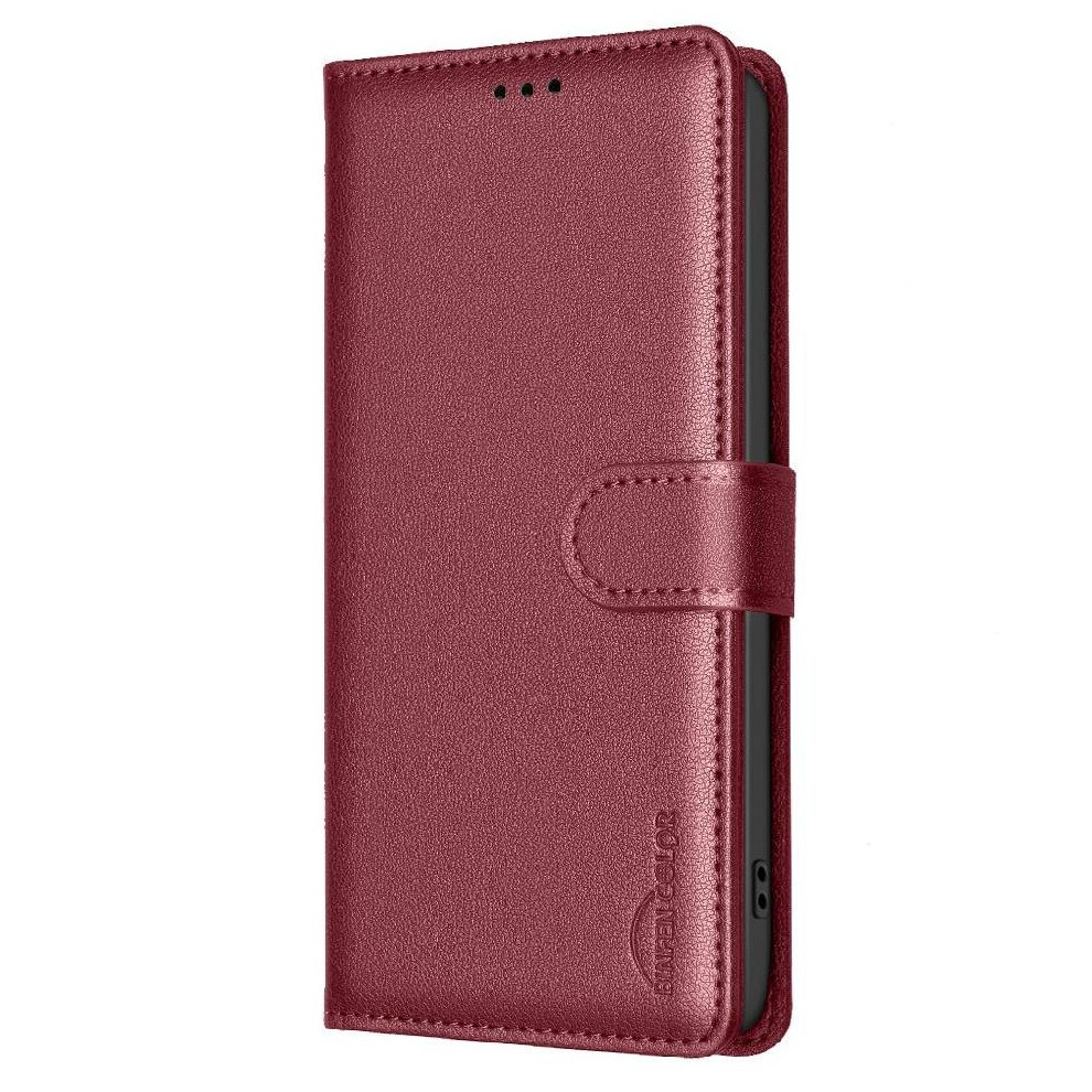 (Red) Flip Case For Samsung Galaxy S25 Card Holder Kickstand Rfid Blocking Wallet Magnetic Pu Leather Red 764544179386