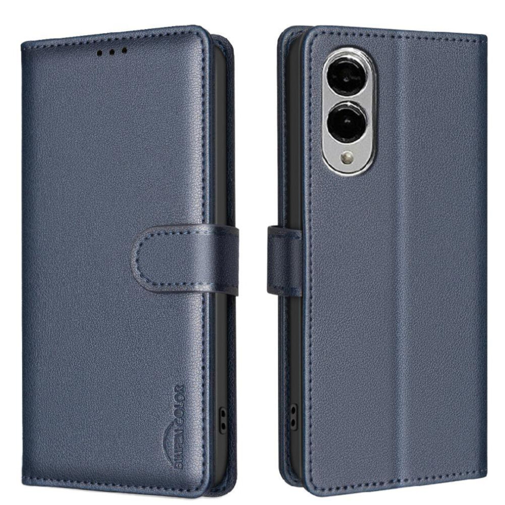(Blue) Flip Case For Samsung Galaxy S25 Edge Rfid Blocking Card Holder Kickstand Pu Leather Wallet Magnetic Blue 764544179515