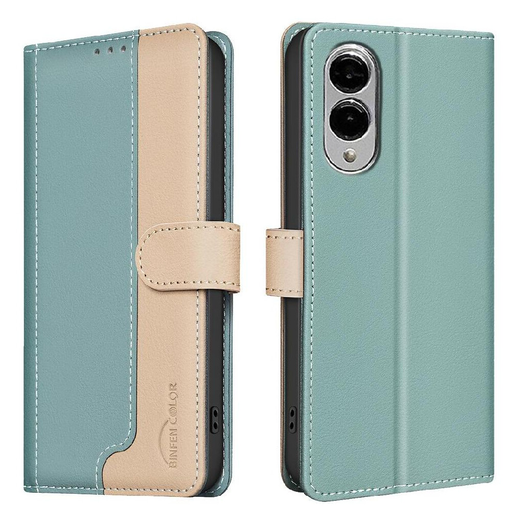 (Green) Flip Case For Samsung Galaxy S25 Edge Kickstand Card Slots Holder Shockproof Tpu Inner Shell Rfid Blocking Flip Folio Green 764544180436