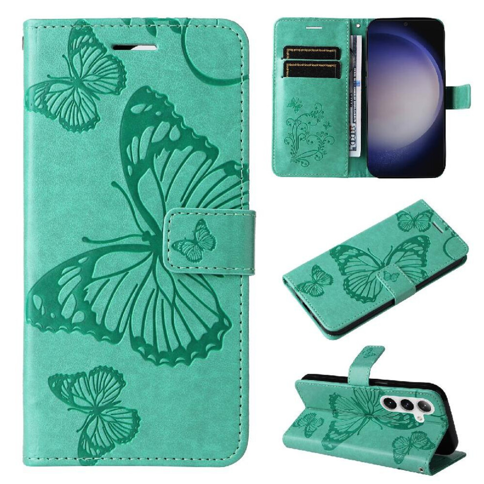 (Green) Case For Samsung Galaxy S25 Plus With Card Slot Stand Pu Leather Flip Kickstand Magnetic Cover Shockproof Cover Green 764544180481